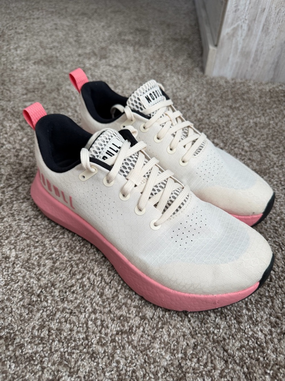 NOBULL Cream and Pink Women's Athletic Sneakers